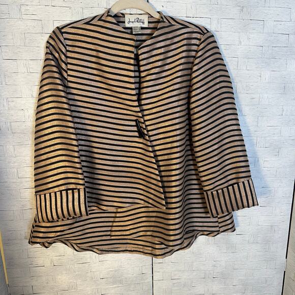 Joseph Ribkakk women’s blazer asymmetrical stripe Lagenlook academia 1 button  - Picture 1 of 9